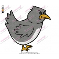 Mean Crow Bird Embroidery Design